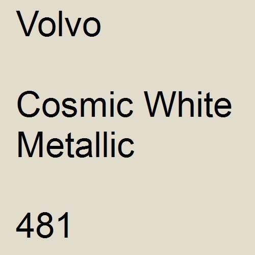 Volvo, Cosmic White Metallic, 481.